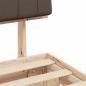 Preview: Bettgestell mit gepolstertem Kopfteil Taupe 90 x 190 cm