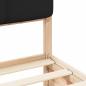 Preview: Bettgestell mit gepolstertem Kopfteil Schwarz 90 x 200 cm