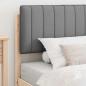 Preview: Bettgestell mit gepolstertem Kopfteil Hellgrau 100 x 200 cm