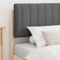 Preview: Bettgestell mit gepolstertem Kopfteil Dunkelgrau 100 x 200 cm