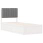 Preview: Bettgestell mit gepolstertem Kopfteil Hellgrau 75 x 190 cm