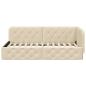 Preview: Eckbettgestell Creme 90 x 200 cm Stoff