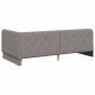 Preview: Eckbettgestell mit Kopfteil Taupe 100 x 200 cm Stoff