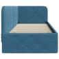 Preview: Eckbettgestell mit Kopfteil Blau 80 x 200 cm Samt