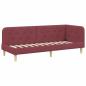 Preview: Eckbettgestell mit Kopfteil Weinrot 80 x 200 cm Stoff