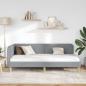 Preview: Eckbettgestell mit Kopfteil Hellgrau 90 x 190 cm Stoff