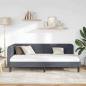 Preview: Eckbettgestell mit Kopfteil Dunkelgrau 90 x 200 cm Samt