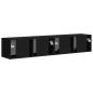 Preview: TV-Wandschrank 2 pcs Schwarz 60 x 31 x 29,5 cm Holzwerkstoff