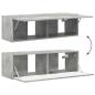 Preview: TV-Wandschrank 2 pcs Beton 60 x 31 x 29,5 cm Holzwerkstoff