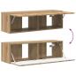 Preview: TV-Wandschrank 2 pcs Kunsthandwerk Eiche 60 x 31 x 29,5 cm