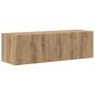 Preview: TV-Wandschrank 2 pcs Kunsthandwerk Eiche 60 x 31 x 29,5 cm