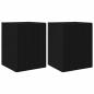 Preview: TV-Wandschrank 2 pcs Schwarz 30 x 31 x 40 cm Holzwerkstoff