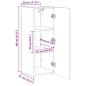 Preview: TV-Wandschrank 30 x 31 x 80 cm Weiß Holzwerkstoff