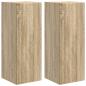Preview: TV-Wandschrank 2 pcs Sonoma 30 x 31 x 80 cm Holzwerkstoff