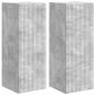 Preview: ARDEBO.de - TV-Wandschrank 2 pcs Beton 30 x 31 x 80 cm Holzwerkstoff