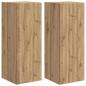 Preview: TV-Wandschrank 2 pcs Kunsthandwerk Eiche 30 x 31 x 80 cm