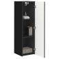 Preview: TV-Wandschrank 2 pcs Schwarz 30 x 31 x 100 cm Holzwerkstoff