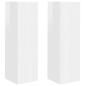 Preview: TV-Wandschrank 2 pcs Glänzend Weiß 30 x 31 x 100 cm