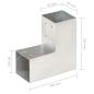Preview: Pfostenverbinder L-Form Verzinktes Metall 81 x 81 mm