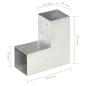 Preview: Pfostenverbinder L-Form Verzinktes Metall 81 x 81 mm