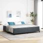 Preview: ARDEBO.de - Boxspringbett mit Matratze Dunkelgrau 200 x 220 cm Samt