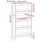 Preview: Bücherregal 2 pcs Graues Sonoma 80 x 30 x 155 cm Holzwerkstoff