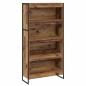 Preview: Bücherregal 2 pcs Altholz 80 x 30 x 155 cm Holzwerkstoff