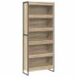 Preview: Bücherregal 80 x 30 x 189,5 cm Holzwerkstoff Sonoma