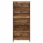 Preview: Bücherregal 2 pcs Altholz 80 x 30 x 155 cm Holzwerkstoff
