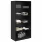 Preview: Kleiderschrank Schwarz Eichen-Optik 100 x 50 x 200 cm
