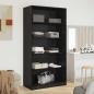 Preview: Kleiderschrank Schwarz Eichen-Optik 100 x 50 x 200 cm