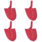 Preview: Schaufelkopf 4 pcs Rot 39,5 x 27,5 cm Pulverbeschichteter Stahl