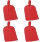 Preview: Schaufelkopf 4 pcs Rot 32 x 24,5 cm Pulverbeschichteter Stahl