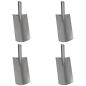 Preview: Schaufelkopf 4 pcs Silber 43 x 17 cm Pulverbeschichteter Stahl