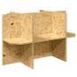 Preview: Terrarienbasis Braun 80 x 50 x 50 cm OSB