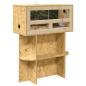 Preview: Terrarienbasis mit Regal Braun 60 x 30 x 50 cm OSB