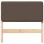 Preview: Gepolstertes Kopfteil mit Kopfteil Braun und Taupe 75 cm