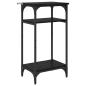 Preview: Beistelltisch mit Regal Schwarz Eichen-Optik 40 x 30 x 75 cm