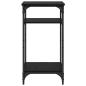 Preview: Beistelltisch mit Regal Schwarz Eichen-Optik 40 x 30 x 75 cm