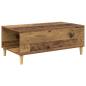 Preview: Couchtisch mit Schubladen Altholz 90 x 50 x 35 cm Holzwerkstoff