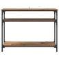 Preview: ARDEBO.de - Konsolentisch mit Regal Altholz 100 x 29 x 75 cm Holzwerkstoff
