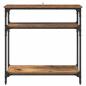 Preview: Konsolentisch mit Regal Altholz 75 x 29 x 75 cm Holzwerkstoff