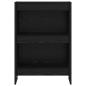 Preview: Bücherregal Schwarz Eichen-Optik 80 x 30 x 155 cm Holzwerkstoff