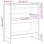 Preview: Bücherregal Raucharbe 80 x 30 x 155 cm Holzwerkstoff