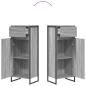 Preview: Badezimmerschrank Graues Sonoma 40 x 30 x 100 cm Holzwerkstoff