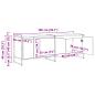 Preview: TV-Schränk Altholz 140 x 36 x 49,5 cm Holzwerkstoff