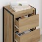 Preview: Sideboard Kunsthandwerk Eiche 42 x 36 x 75,5 cm Holzwerkstoff