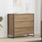 Preview: ARDEBO.de - Sideboard Kunsthandwerk Eiche 79 x 36 x 75.5 cm Holzwerkstoff