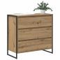 Preview: Sideboard Kunsthandwerk Eiche 79 x 36 x 75.5 cm Holzwerkstoff