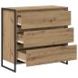 Preview: Sideboard Kunsthandwerk Eiche 79 x 36 x 75.5 cm Holzwerkstoff